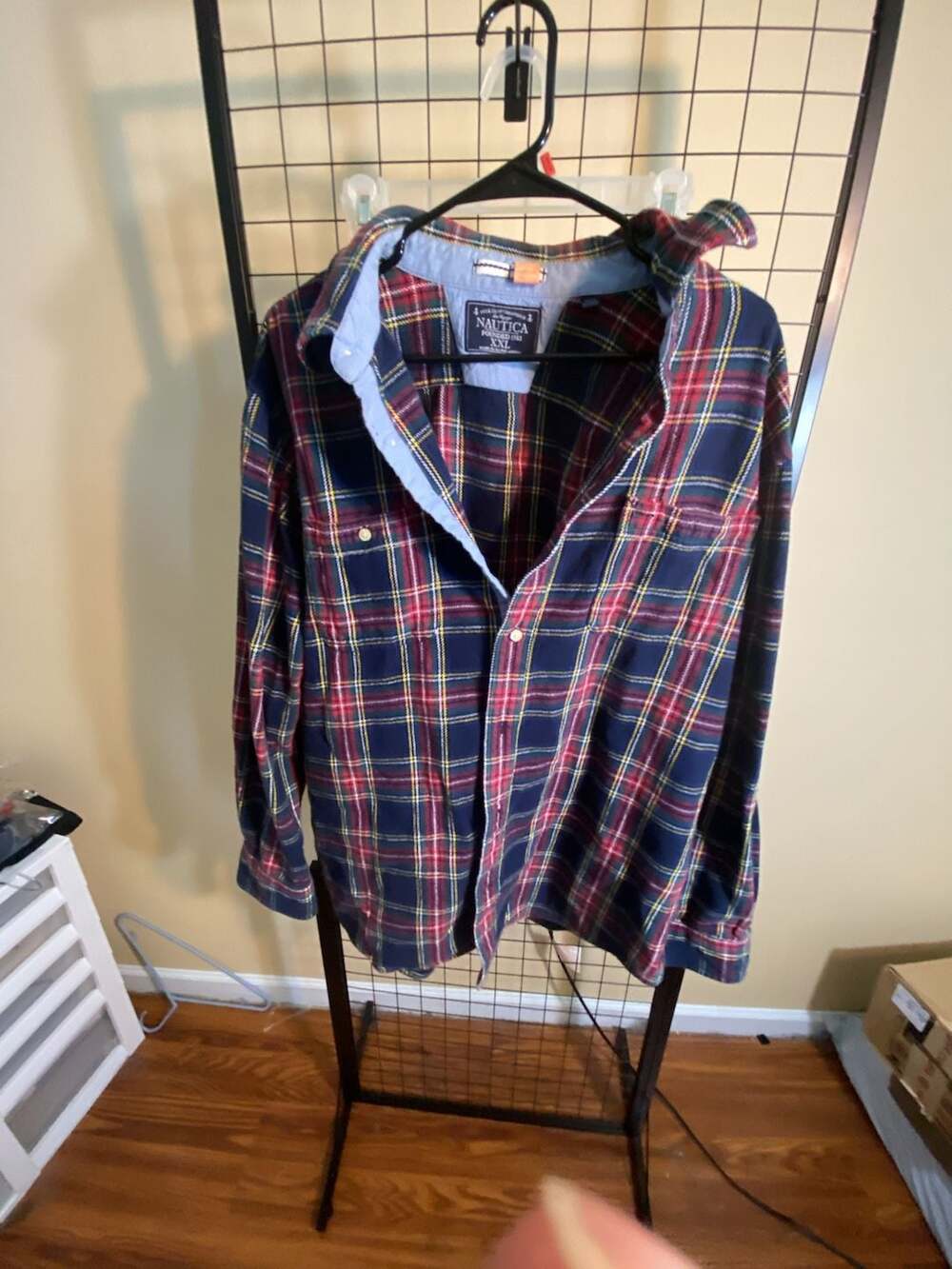 Nautica Plaid Flannel Long Sleeve Button Down Shirt Men's Size XXL